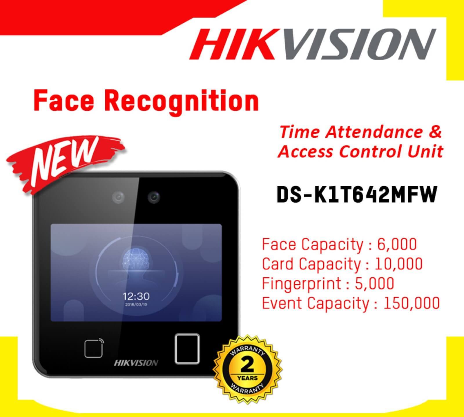 Hikvision DS-K1T642MFW face recognition Mask Recognition biometric in Lahore Karachi Islamabad Biometric Attendance Machine in Lahore Karachi Islamabad Pakistan